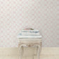 Baby Bow Light Pink Ribbon Trellis Wallpaper