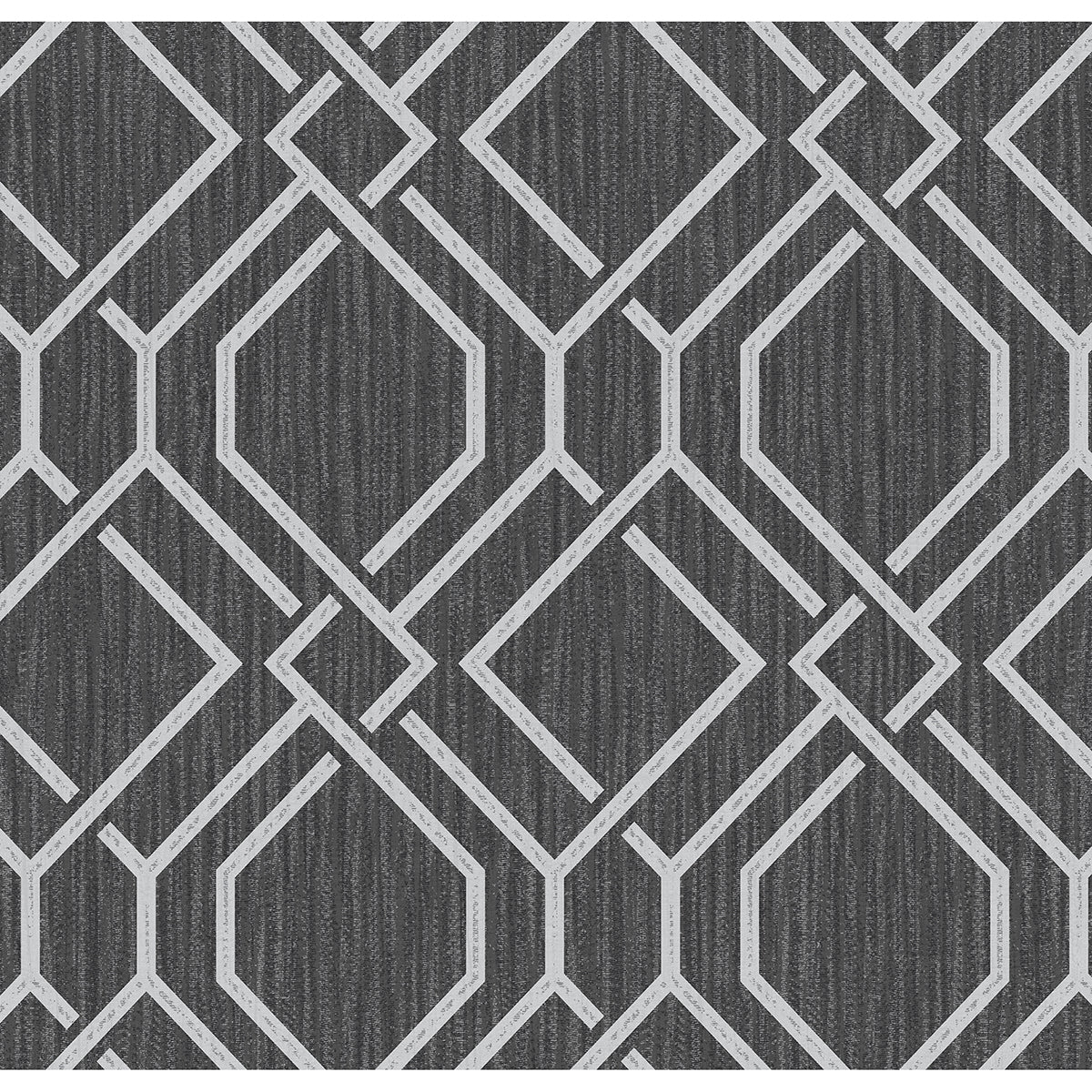 Frege Charcoal Trellis Wallpaper