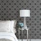 Frege Charcoal Trellis Wallpaper