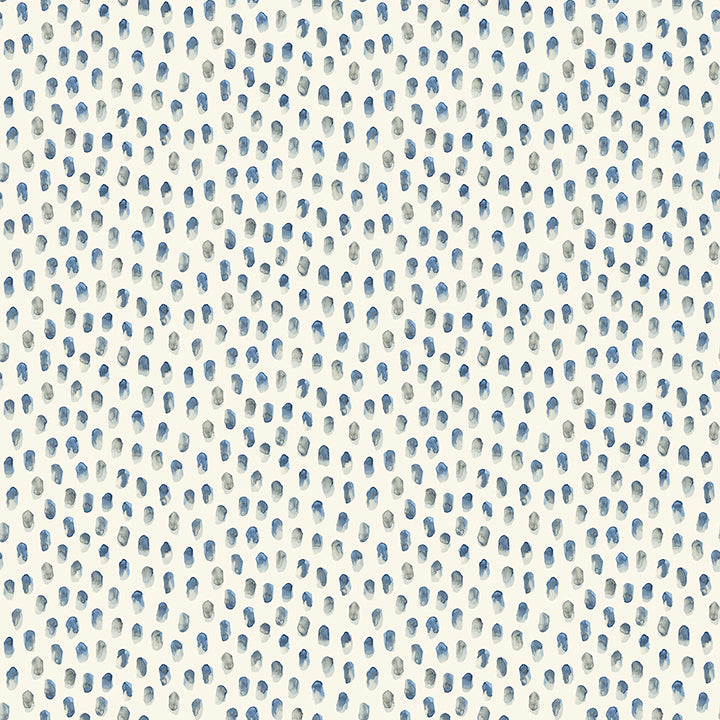 Sand Drips Blue Painted Dots Wallpaper