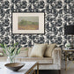 Giulietta Black Painterly Geometric Wallpaper