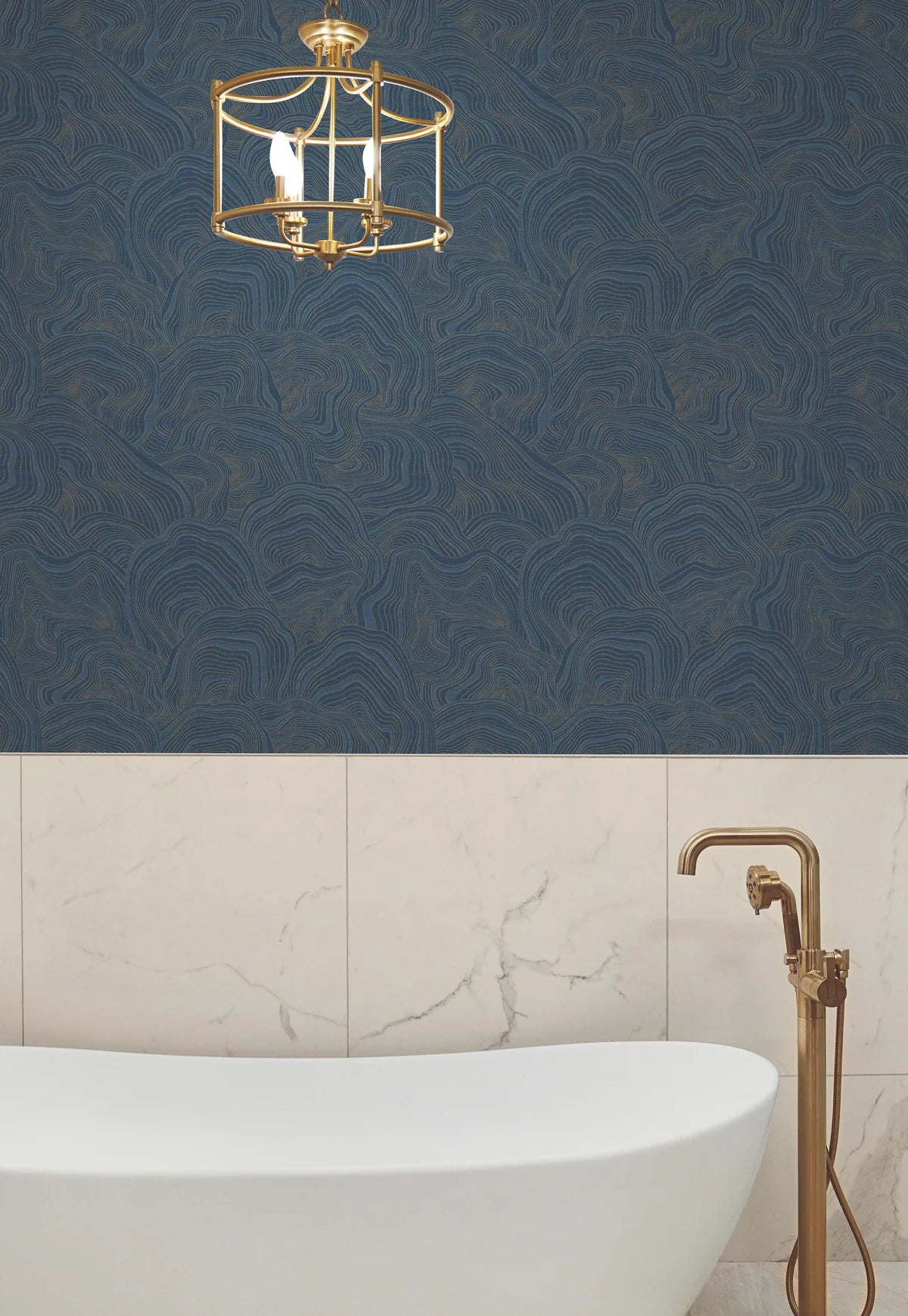 Geodes Navy Blue wallpaper