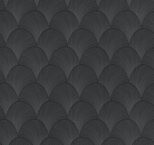 Metallic Scallop Wallpaper (NT6105)