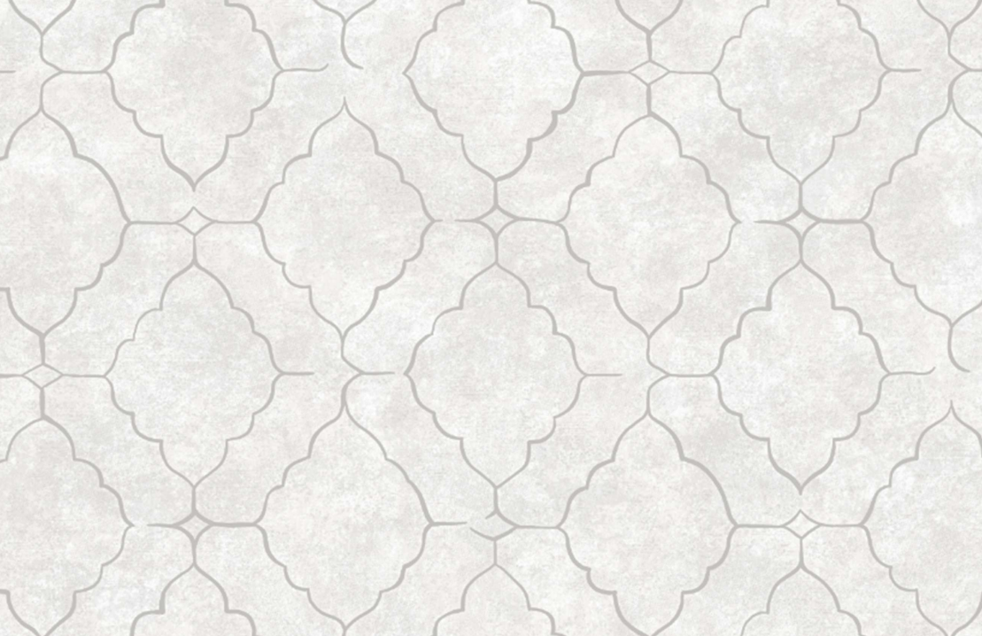 Signature Silver Moroccan Trellis Wallpaper