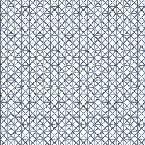 2969-26005 Lisbeth Blue Geometric Lattice Wallpaper by Brewster
