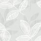 2793-87321 Chimera Silver Flocked Leaf Wallpaper