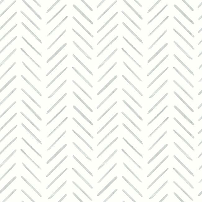 Painted Herringbone Wallpaper