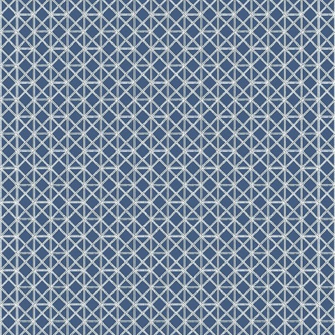 2969-26000 Lisbeth Navy Geometric Lattice Wallpaper by Brewster