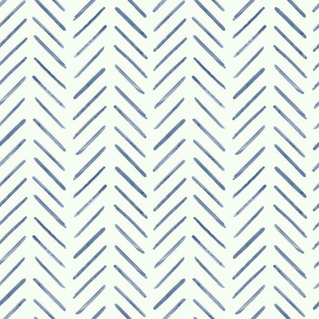 Painted Herringbone Wallpaper