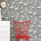2702-22729 Charcoal Meadow Wallpaper By Brewster