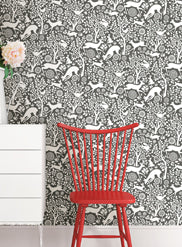 2702-22729 Charcoal Meadow Wallpaper By Brewster