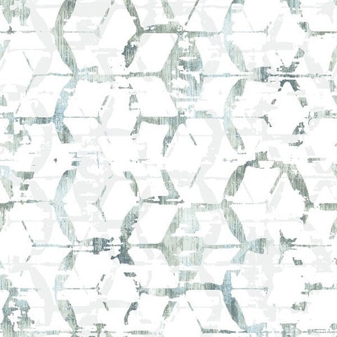 2969-26042 Augustine Slate Distressed Geometric Wallpaper by Brewster