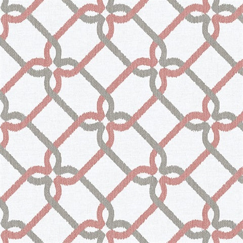 2702-22722 Palladian Coral Links Wallpaper By Brewster