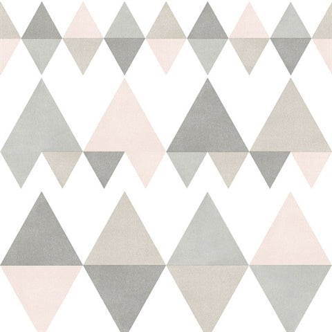 2821-25128 Trilogy Light Pink Geometric Wallpaper