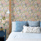 2903-25865 Lucy Multicolor Floral Wallpaper Blue Bell By A Street Prints