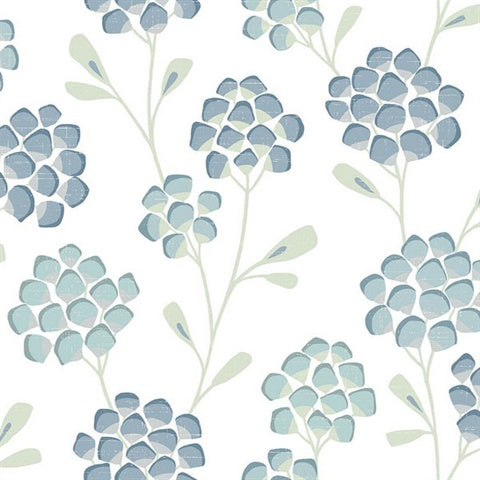 2785-24800 Aqua Scandi Flora Wallpaper