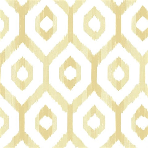 2744-24141 Lucia Yellow Diamond Wallpaper By Brewster