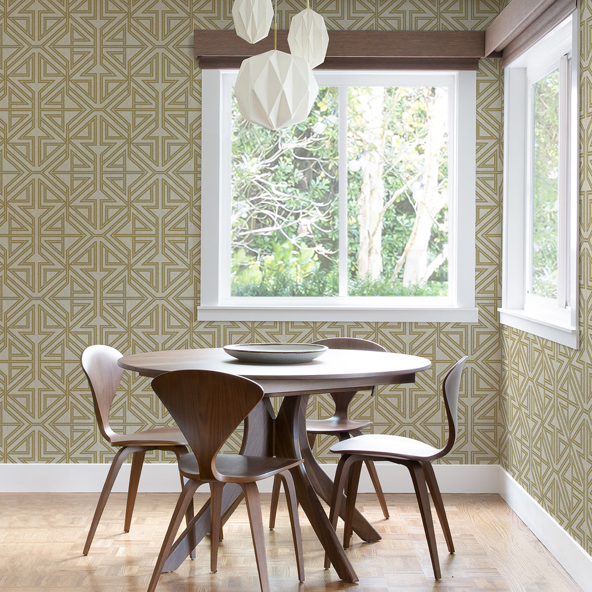 Kachel Gold Geometric Wallpaper