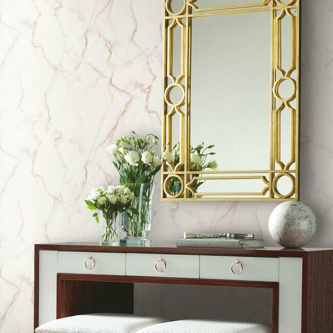 MM1759 Blush Gilded Marble Wallpaper