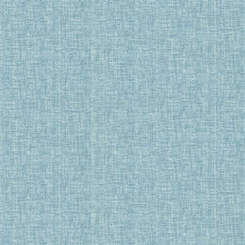 2702-22754 Oasis Turquoise Linen Wallpaper By Brewster