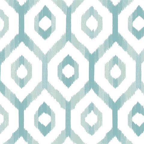 2744-24142 Lucia Teal Diamond Wallpaper By Brewster