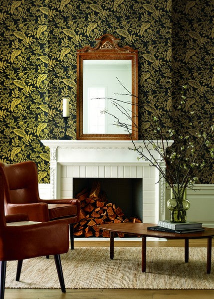 RI5139 Gold/Black Canopy Wallpaper