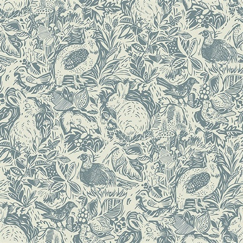 2861-25726 Revival Blue Fauna Equinox By A Street Prints