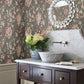 2702-22758 Grey And Red Serenity Wallpaper By Brewster