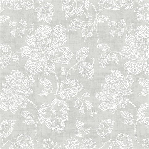 2702-22736 Grey Tivoli Wallpaper By Brewster