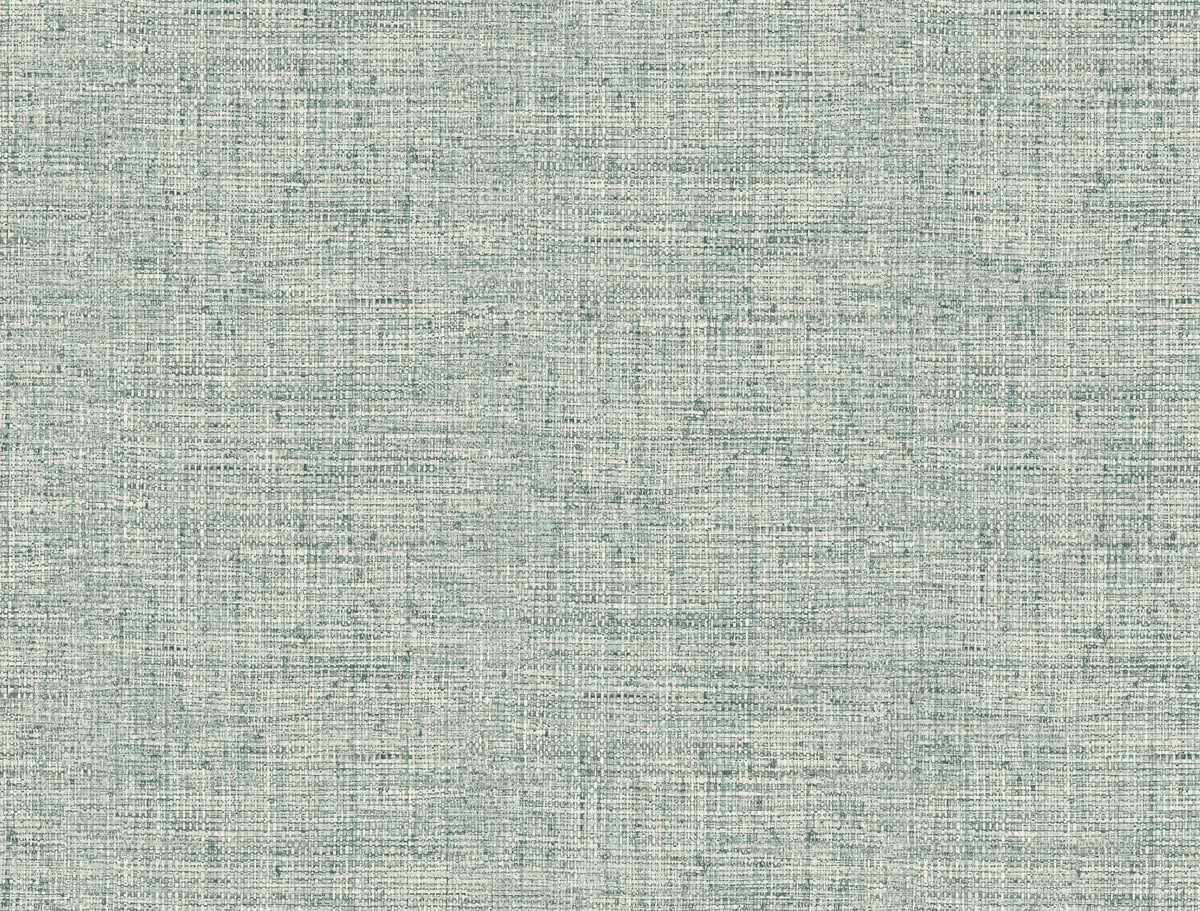 Papyrus Blue Weave Wallpaper - Faux Grasscloth