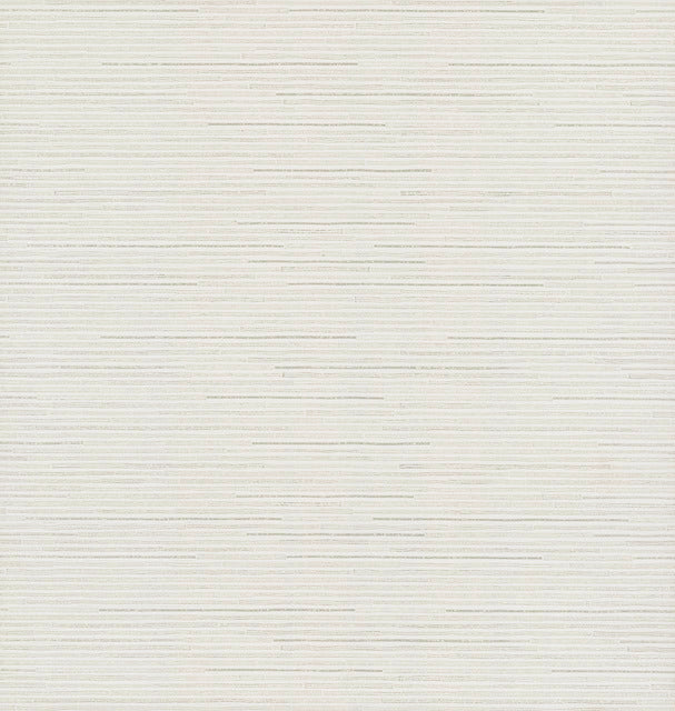 White/Silver Ribbon Bamboo Wallpaper