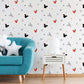 Red/Black Disney Minnie Mouse Dots Wallpaper