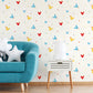 Red/Blue/Yellow Disney Minnie Mouse Dots Wallpaper