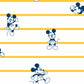 Yellow Disney Mickey Mouse Stripe Wallpaper