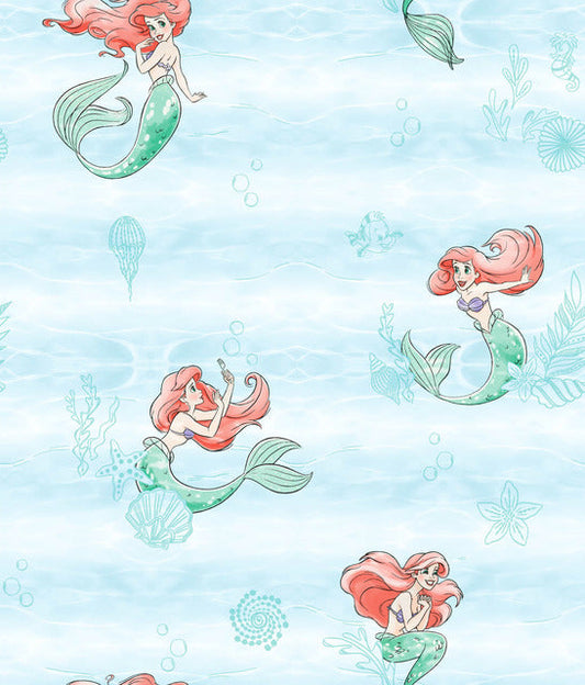 Teal Disney The Little Mermaid Swim Wallpaper