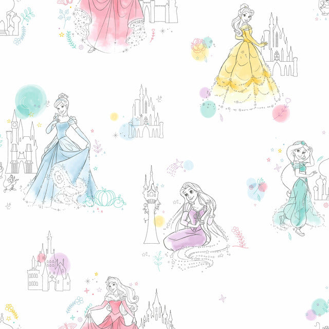 White Disney Princess Pretty Elegant Wallpaper