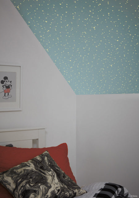 Teal Disney Mickey Mouse Star Wallpaper