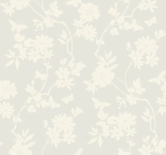 White Flutter Vine Wallpaper