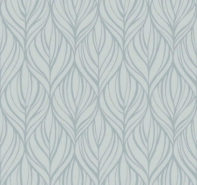 Blue/Silver Palma Wallpaper