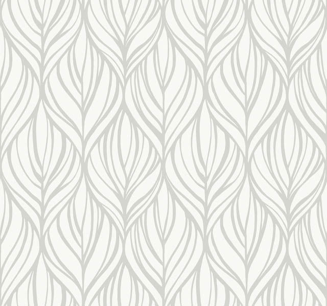 White/Silver Palma Wallpaper