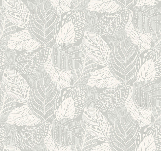 Grey Vinca Flint Wallpaper