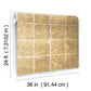 Gold Metal Leaf Squares Wallpaper