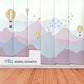 Pink and Baby Blue Mountains Mural