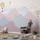 Pink and Baby Blue Mountains Mural
