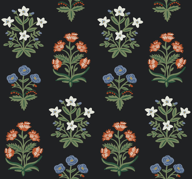 Black Mughal Rose Wallpaper