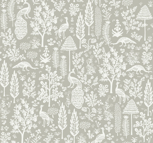 Black Menagerie Toile Wallpaper