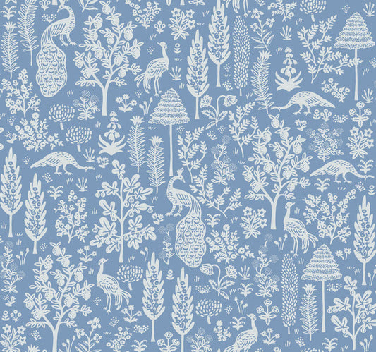 LightBlue Menagerie Toile Wallpaper